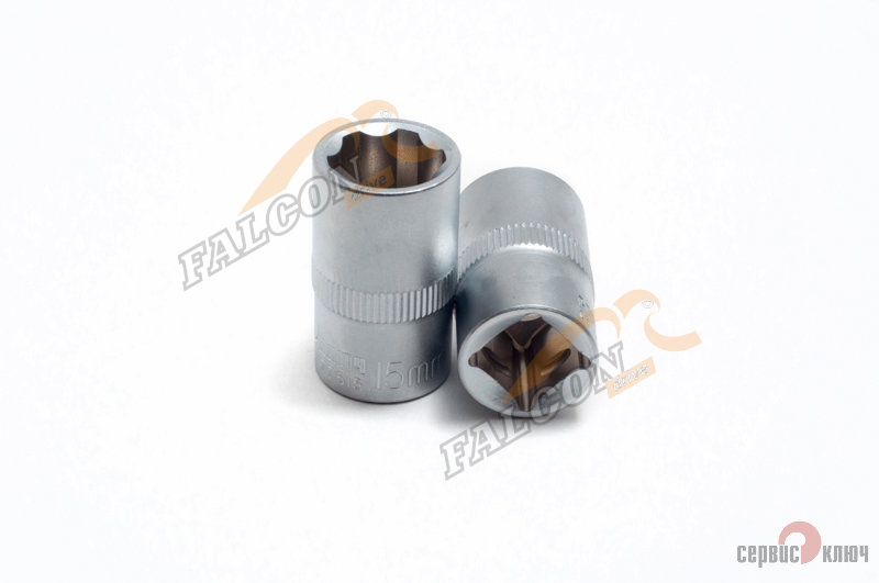Головка *15 1/2" 6 гр (Сервис Ключ)