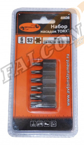 Вставки набор Torx L 30 мм 6 пр (АвтоДело) (12285) 40636