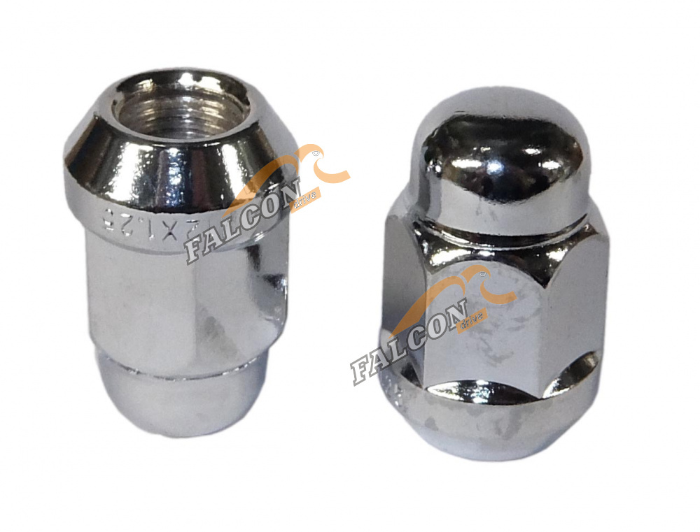 Гайка М12*1,25*35 колесная НИВА, NSN, SZ, SBR, INF (кл. 19, хром, глух.) (LS) 20шт