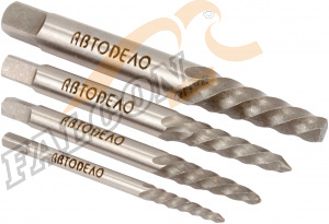Набор экстракторов М3-М14 4шт (АвтоДело) блистер (11684) 40604