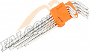 Набор ключей TORX 9 пр (Т10-50) длин с отверс (АвтоДело) (14641) 39156