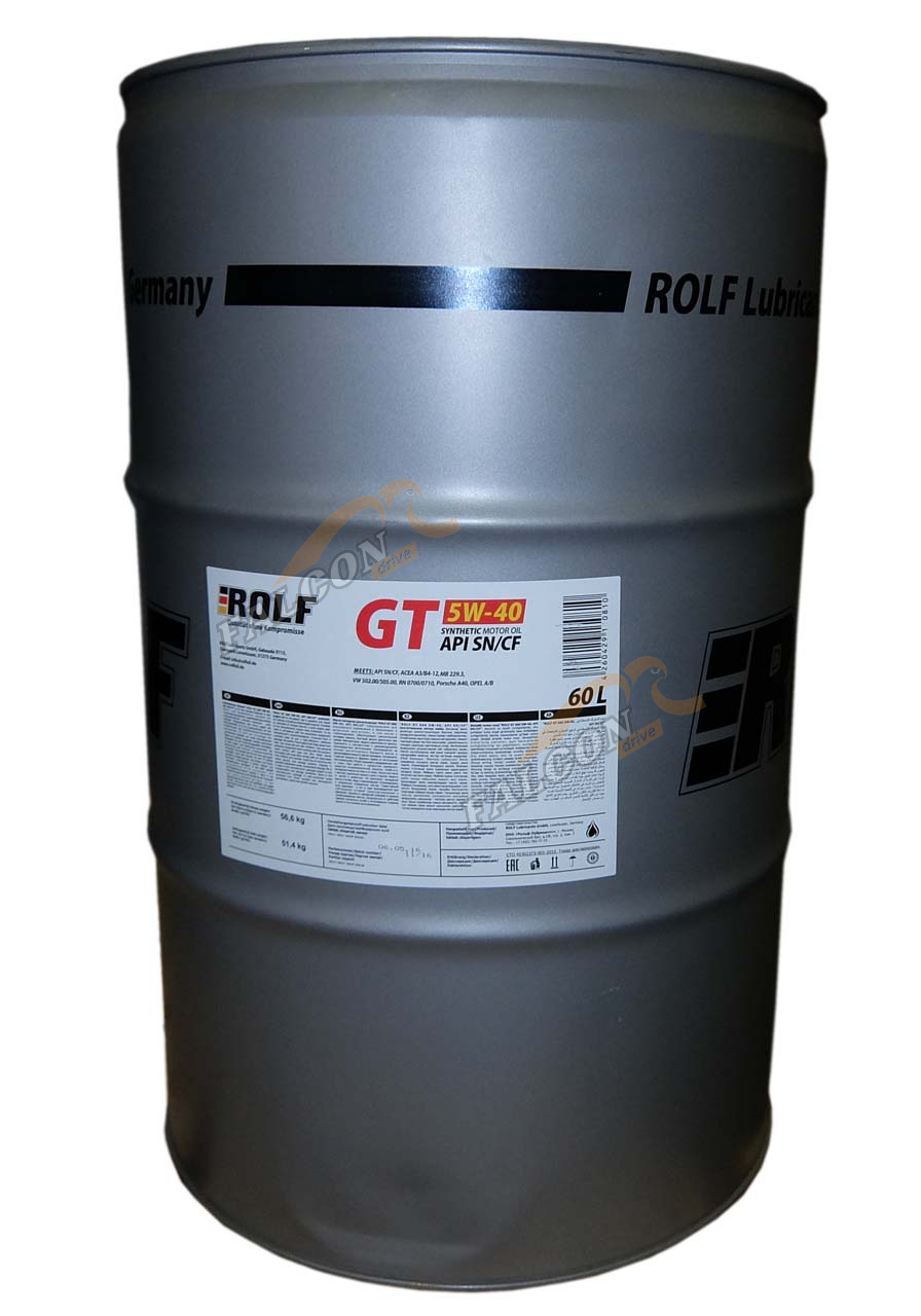 А/масло Rolf GT 5W40 60л