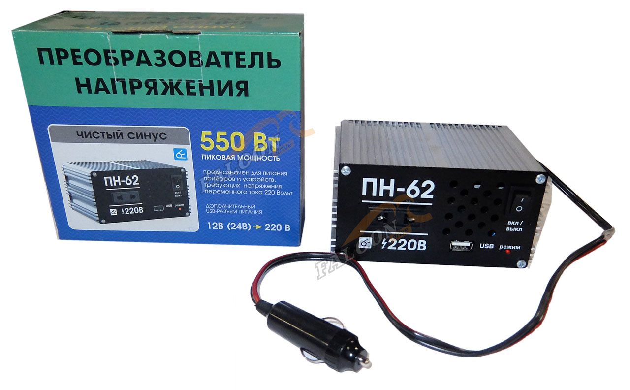 Преобразователь напряжения 12/220V, 550Вт (Орион) Вымпел ПН-62 чистый синус