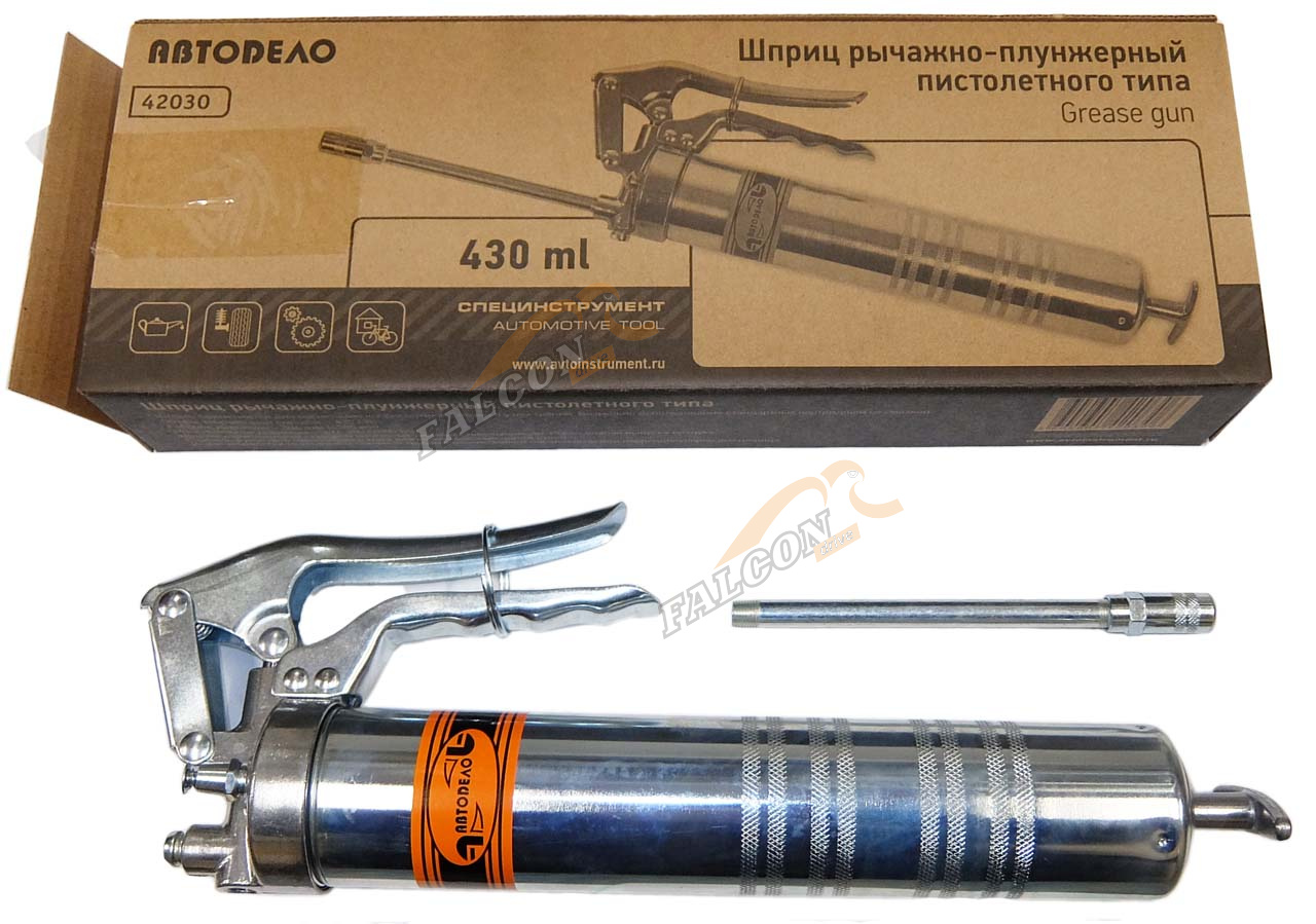 Шприц рычажно-плунжерный 430 мл под картридж (АвтоДело) Professional (10525) 42030