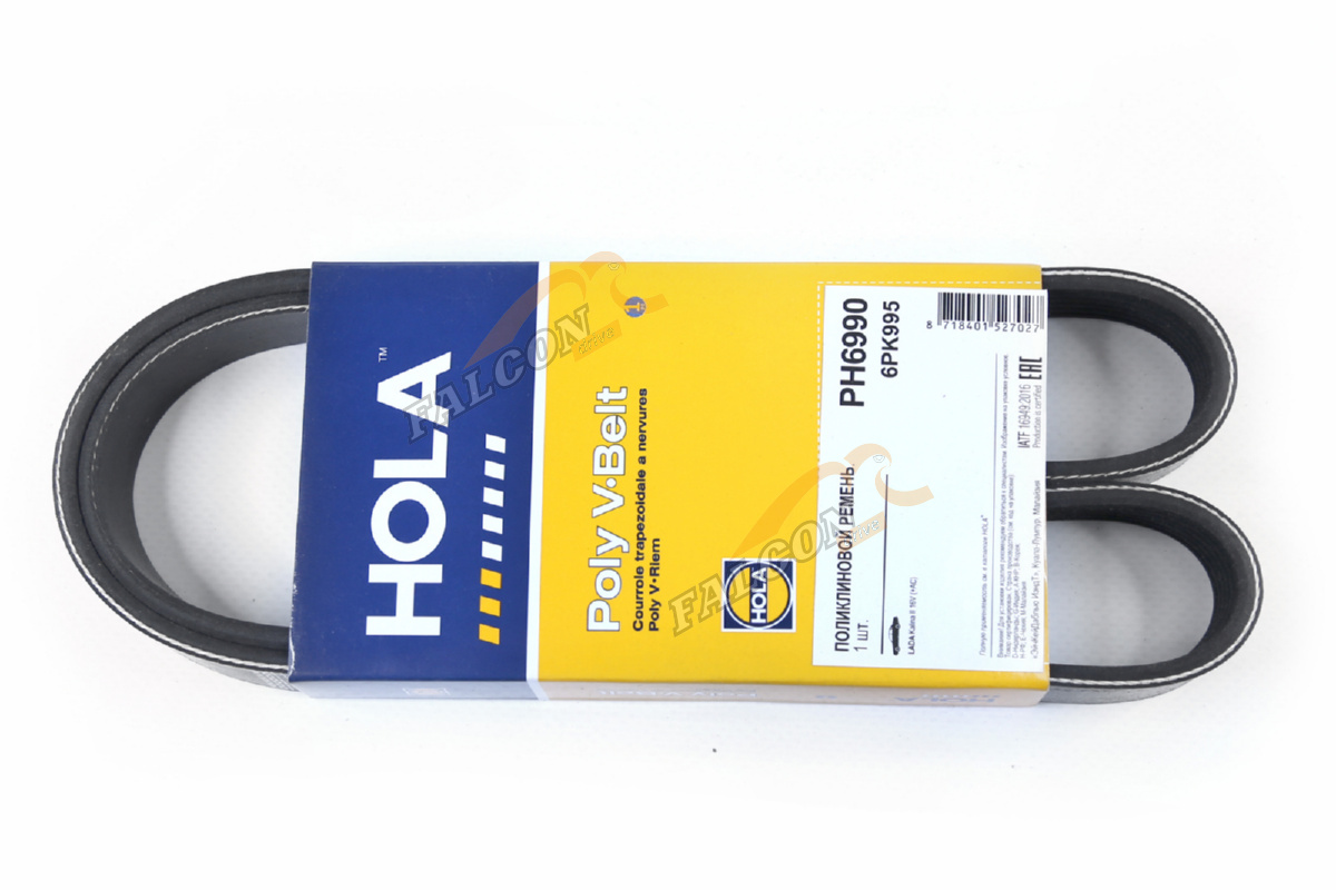 Ремень генер ВАЗ-2190 Granta 6PK995 1.6 16кл (Hola) с конд 