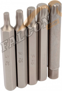 Вставки набор Spline 12 гр L 75 мм 5 пр (АвтоДело) (11534) 40635