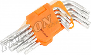 Набор ключей TORX 9 пр (Т10-50) корот (АвтоДело) (14639) 39153