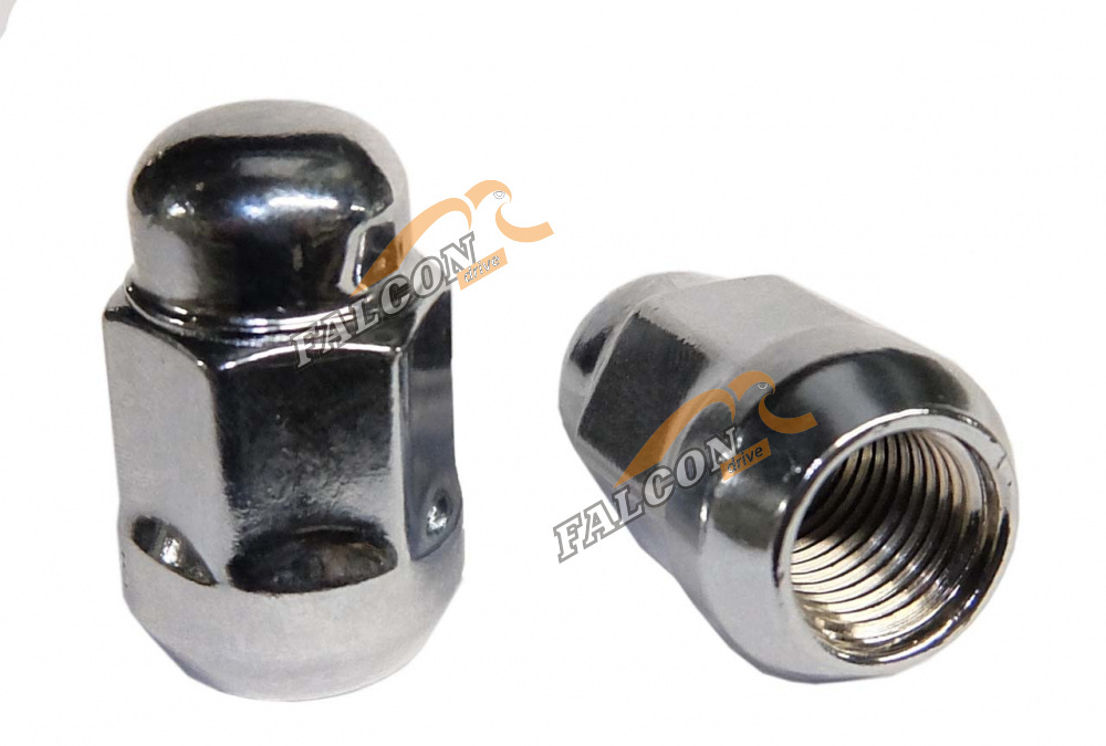 Гайка М14*1,5*35 колесная  Хром Конус  с выступом закр (кл 19) (Вектор) 20шт
