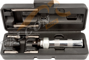 Отвертка ударная 6 насадок, квадрат 1/2" (АвтоДело) футляр (10296) 40002