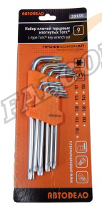 Набор ключей TORX 9 пр (Т10-50) сред (АвтоДело) (14640) 39155