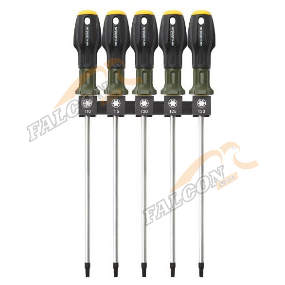 Отвертки набор Torx L 250 мм 5 пр (Т10,Т15,Т20,Т25,Т30) (ДТ) без отверстия